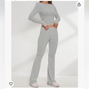 NWOT Grey Two Piece Lounge Set, Size Small